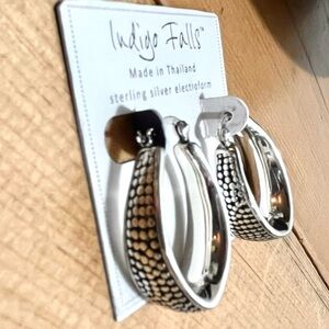 Sterling Silver electroform earrings by Indigo Falls